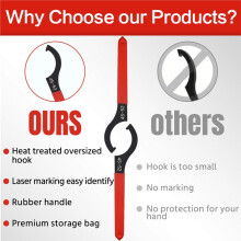 6PCS Hook Wrench Set, Universal C-Type Wrench, Car Repair Tool, for Adjusting Car Suspension Systems
