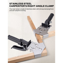 1pcs Stainless Steel Right Angle Clamp 90 Degree Corner Fixer for Welding & Woodworking Corner Clamps Tools