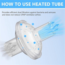 Universal CPAP Filters for Machines, 6-Pack, Easy Installation, Compatible with Standard Tubing