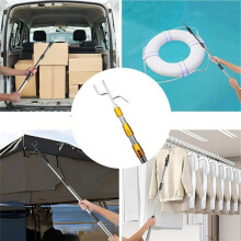 Cargo Retriever Hook 4.92Ft Pickup Truck Bed HeavyDuty Truck Accessories Telescoping Pole Stainless Steel Grabber Tool,A