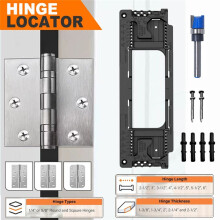 Gabarit Charnière Porte, Gabarit Charnière de Porte, Localisateur Fentes Charnière en Plastique pour Travail Bois, Gabarit D'Ouverture Fentes pour