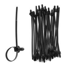 100PCS Fir Tree Nylon Push Mount Zip Ties, Wire Ties, 2 in 1 Self Locking Assortment for Indoor Wire Tying