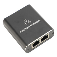 Splitter Ethernet in alluminio da 1 a 2, 1000 Mbps, 100 m