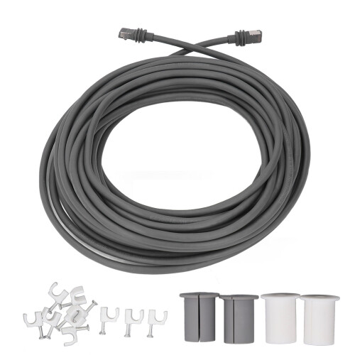 Cable satélite rectangular V3 Gen 3, 9.5m/30ft, Gris 2