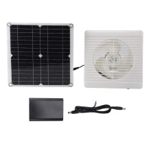 Wall Mount Solar Powered Exhaust Fan, Greenhouse Ventilation System with High Airflow and Weatherproof Build, Chicken Coop Fans with On Off Switch