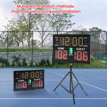 Elektronisch Basketbal Scorebord, Draagbaar Digitaal Scorebord met Afstandsbediening voor Multisporten Binnen en Buiten, Amerikaanse Stekker