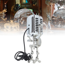 Mic Robot Alloy con chitarra, 20x10x8 cm, bianco