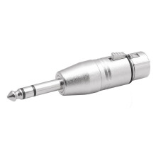 4 Pack XLR Female to 6.35mm Adapter, Balanced Female XLR to 6.35mm Male Microphone Adapter