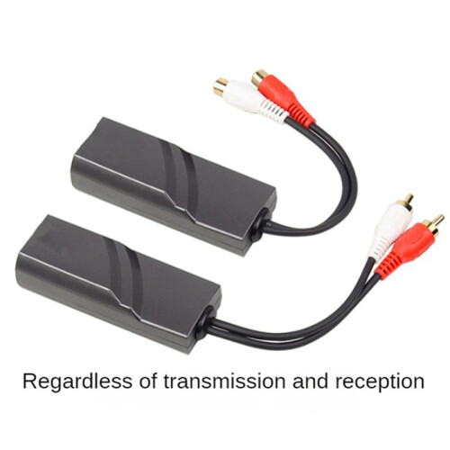 1 Pair RCA Audio Network Cable Extender Twisted Pair Transmitter RCA Interface 2-Way Audio Extender RJ45 to RCA Extender 2