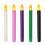 LED Electronic Candle Lights Long Yellow Flash Simulation Long Pole Candle Birthday Wedding Decoration Lights, 2