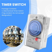 100-240VAC 50-60Hz TB118N Din Rail Mechanische Tijdschakelaar Waterdicht met Transparante Plastic Beschermhoes Batterij