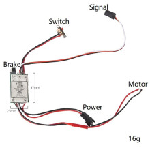 Controlador de Velocidade ESC Escovado 15A para WPL C14 C24 C34 C44 B14 B24 B16 B36 1/16 AcessóRios de PeçAs de AtualizaçãO de Carro RC