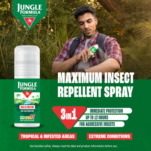 Jungle Formula Maximum Strength Insect Repellent Roll On (50ml - 50% D 1