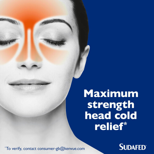 Sudafed Sudafed Congestion & Headache Relief Max Strength - 16 Capsules 2