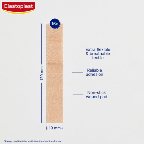 Elastoplast Elastoplast Extra Flexible Finger Strip Plasters (16 Pieces), Flexible and Durab 1