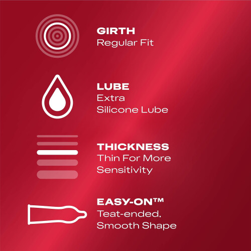 Durex Durex Thin Feel, 30 Condoms, With Silicone Lube, Easy On Shape, Regula 2