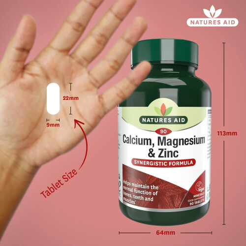 Natures Aid Natures Aid Calcium Magnesium Zinc – 90 Tablets 2
