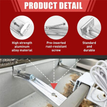 50-Pack Hidden Gutter Hangers 5 Inch with Pres - Inserted Quick Screw Gutter Clips - Gutter Hangers for 5 Inch K Style