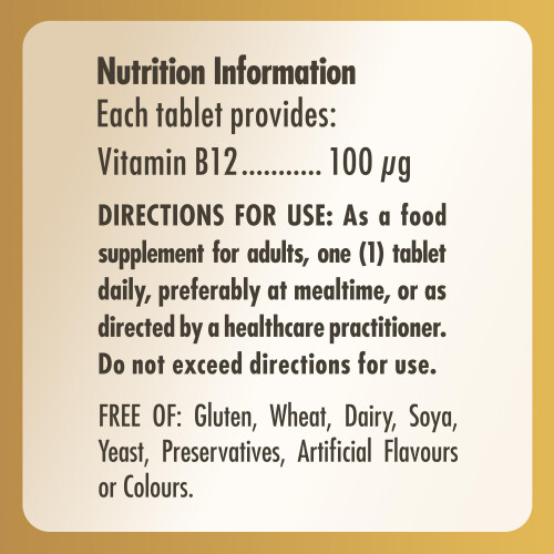 Solgar Solgar Vitamin B12 100 µg - 100 Vegan Tablets 2