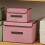 Fabric Storage Box Foldable Storage Box with Lid Storage Basket Organizer of Closet with Handle 5