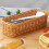 2X Desktop Cutlery Storage Basket Woven Basket Restaurant Tableware Drain Storage Box Tableware Storage Basket, Brown 5