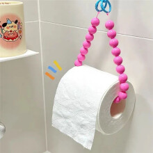 Hanging Bead Tissue Box Toilet Paper Rack Mobile Phone Chain Home Storage Organizer Bathroom Decoration Parts Rose Red