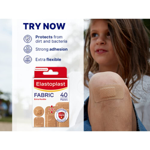 Elastoplast Elastoplast Extra Flexible Fabric Plaster Strips (10 x 40 pieces), Fle 2