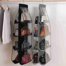 2 Stück Hängeaufbewahrungstasche für Handtaschen, Aufbewahrungstasche zum Aufhängen, Mehrlagige Vlies-Aufbewahrungstasche für Den Kleiderschrank,