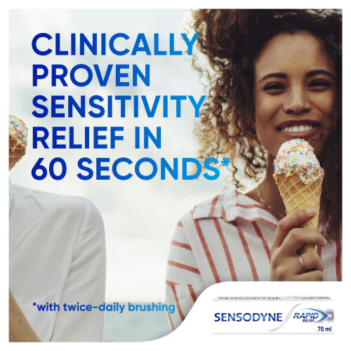 Sensodyne Sensodyne Sensitive Toothpaste Rapid Relief Mint 75ml (Pack of 3) 2