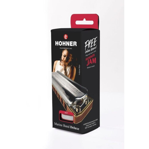 Hohner Marine Band Deluxe A Major Harmonica (M200510P) 1