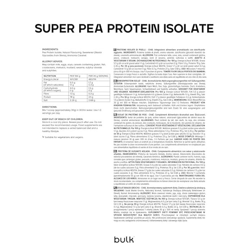 Bulk Pea Protein Isolate Powder, Vegan Shake, Chai, 2.5 kg 2
