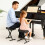 Piano Stool Adjustable Height Piano Bench X-Style Padded Keyboard Stool 2