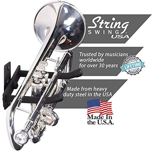 String Swing Horizontal Wall Mount Trumpet Holder - Stand for 1