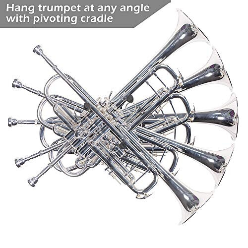String Swing Horizontal Wall Mount Trumpet Holder - Stand for 2