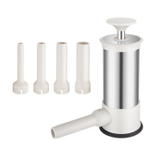 Rellenador de salchichas de 3,3 libras, blanco/plata, 4 tamaños de tubo