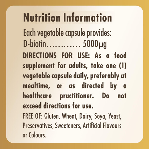 Solgar Solgar Biotin 5000 μg Vegetable 100 Capsules - Pack of 2