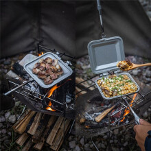 Outdoor Sandwich Baking Pan Dual-Sides Sandwich Baking Machine Multifunctional Camping Picnic Breakfast Clamp Tray