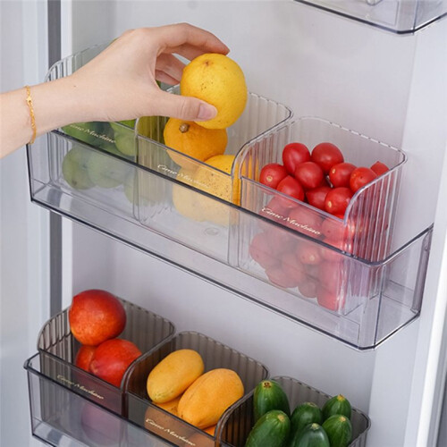 3Pcs Refrigerator Drawer Plastic Clear Fridge Organizer Rack Holder Kitchen Fruit Food Storage Box Kitchen Accessories 2