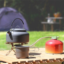 0,8 L Outdoor-Aluminium-Camping-Teekanne, Wasserkocher, Kaffeekanne, Outdoor-Wasserkocher für Camping, Wandern, Rucksackreisen