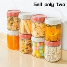 Oats Containers with Lids, Glass Jars with Airtight Lids, Wide Mouth Mason Salad Jars, Leak Proof Storage Containers