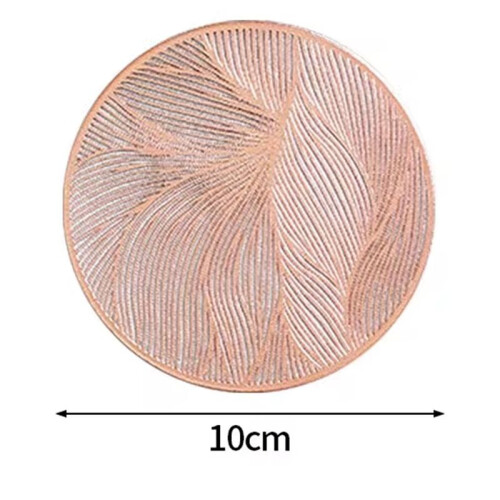 Round Coasters Heat-Resistant Coasters Non-Slip Protective Mat for Dining Table Kitchen Coffee Tea Hot Drink Coaster B 2