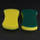 60pcs Multi-purpose Double-faced Sponge Scouring Pads Dish Washing Scrub Sponge Stains Removing Cleaning 6