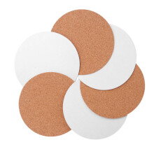 Self-Adhesive Cork Coasters,Cork Mats Cork Backing Sheets for Coasters and DIY Crafts Supplies (120 Pcs, Round)