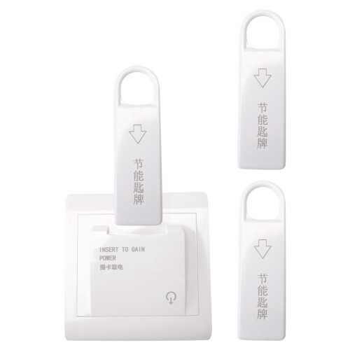 3X High Grade Hotel Magnetic Card   Saving  Insert Key for Power with 9 Card 2