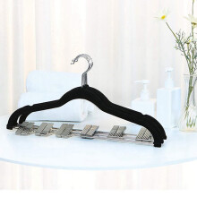 20 Pack Clothes Hangers with Clips Black Velvet Hangers Use for Skirt and Clothes Hanger Pants Hanger Ultra Thin No Slip