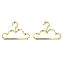 20Pcs Hangers Non Slip Metal Toddlers Clothes Hanger Golden Kids Cloud Shape Coat Hanger Clothing Storage Organizer Rack