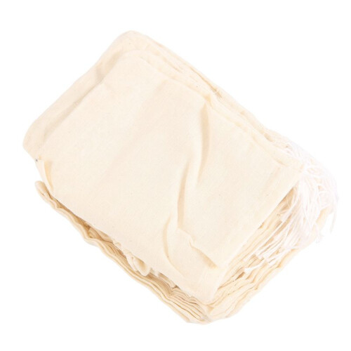 Sacos de AlgodãO com CordãO de 100 PeçAs, Sacos de Musselina, Sacos de Chá (4 X 3 Polegadas) 1
