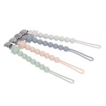 Baby Pacifier Chain Set 4pcs Soft Silicone Clips Prevent Drop Assorted Colours