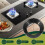 4 Opening Gas Stove  Saving Cover Windproof Disk Fire Reflection Windproof Windshield Bracket Accessories 4