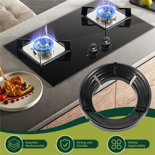 4 Opening Gas Stove  Saving Cover Windproof Disk Fire Reflection Windproof Windshield Bracket Accessories